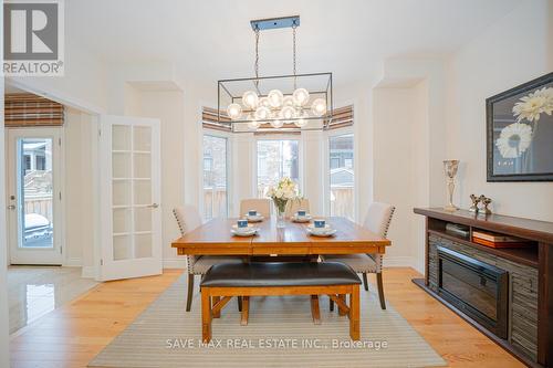 34 Point Reyes Terrace, Brampton, ON - Indoor Photo Showing Dining Room With Fireplace