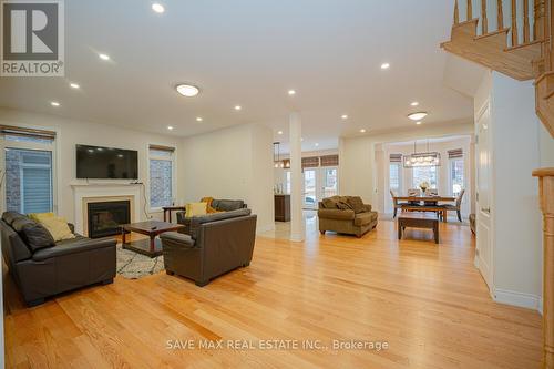 34 Point Reyes Terrace, Brampton, ON - Indoor Photo Showing Living Room With Fireplace