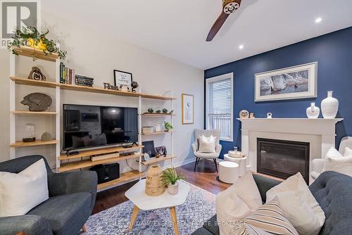 34 Littlebeck Crescent, Whitby, ON - Indoor Photo Showing Living Room With Fireplace