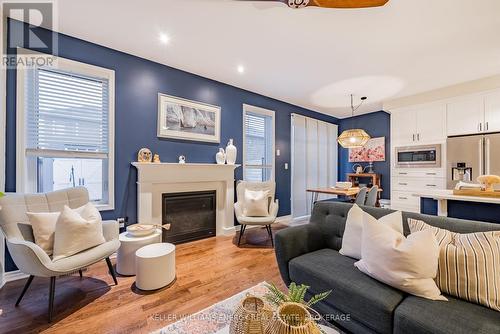 34 Littlebeck Crescent, Whitby, ON - Indoor Photo Showing Living Room With Fireplace