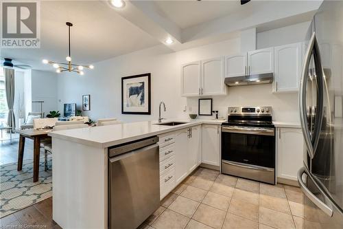 262 Dundas Street E Unit# 317, Hamilton, ON - Indoor Photo Showing Kitchen With Upgraded Kitchen