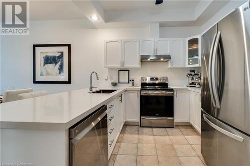 262 Dundas Street E Unit# 317, Hamilton, ON - Indoor Photo Showing Kitchen With Upgraded Kitchen