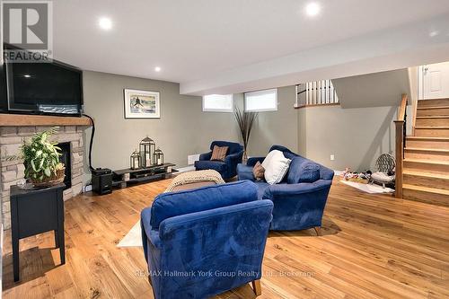 34 Davis Street, Collingwood, ON - Indoor Photo Showing Basement With Fireplace