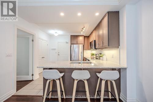 507 - 150 Wellington Street E, Guelph (Central West), ON - Indoor Photo Showing Kitchen With Stainless Steel Kitchen With Double Sink