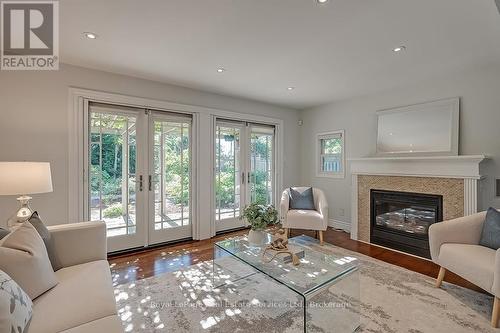 50 Burnet Street, Oakville (1002 - Co Central), ON - Indoor Photo Showing Living Room With Fireplace