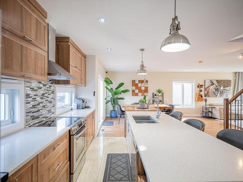 Cuisine - 50 Rue Rousseau, Saint-Constant, QC - Indoor Photo Showing Kitchen With Double Sink With Upgraded Kitchen