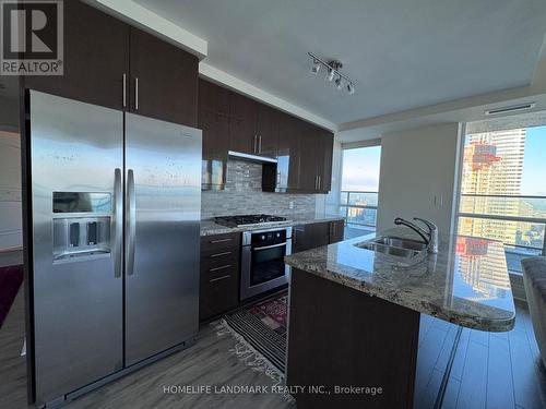 4805 - 33 Bay Street, Toronto, ON - Indoor Photo Showing Kitchen With Double Sink With Upgraded Kitchen