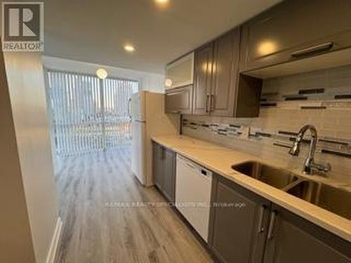 1409 - 350 Webb Drive, Mississauga, ON - Indoor Photo Showing Kitchen With Double Sink