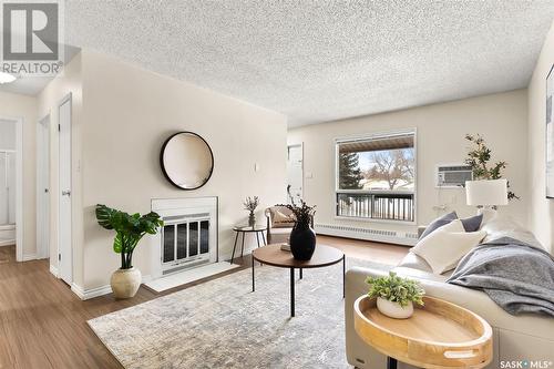 B 62 Nollet Avenue, Regina, SK - Indoor Photo Showing Living Room With Fireplace