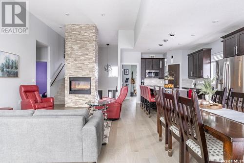 526 Gillies Cove, Saskatoon, SK - Indoor With Fireplace