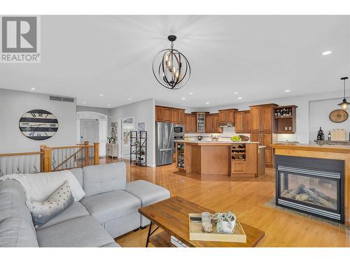 2061 Spyglass Way, West Kelowna, BC - Indoor Photo Showing Living Room With Fireplace