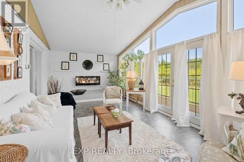 283 Rainbow Ridge Road, Kawartha Lakes (Little Britain), ON - Indoor Photo Showing Living Room With Fireplace