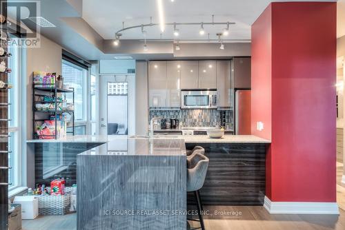 1704 - 1 Scott Street, Toronto, ON - Indoor Photo Showing Kitchen With Upgraded Kitchen