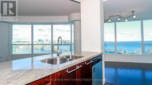 904 - 33 Ellen Street, Barrie, ON - Indoor Photo Showing Kitchen With Double Sink