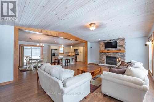 120 Echo Bay Road, Kawartha Lakes (Bobcaygeon), ON - Indoor Photo Showing Living Room With Fireplace