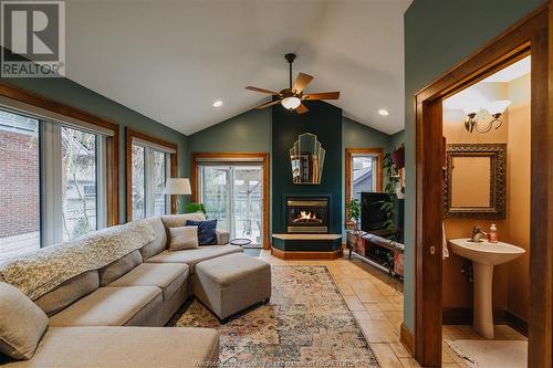 2155 Pelissier, Windsor, ON - Indoor Photo Showing Living Room With Fireplace