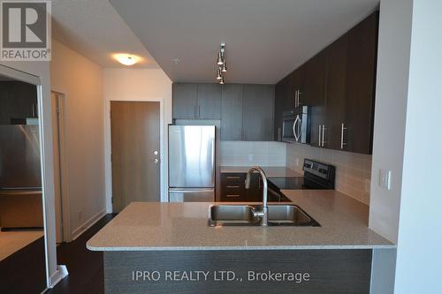 1010 - 3985 Grand Park Drive, Mississauga, ON - Indoor Photo Showing Kitchen With Stainless Steel Kitchen With Double Sink