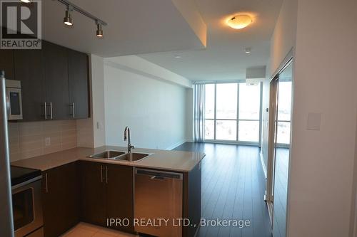 1010 - 3985 Grand Park Drive, Mississauga, ON - Indoor Photo Showing Kitchen With Double Sink