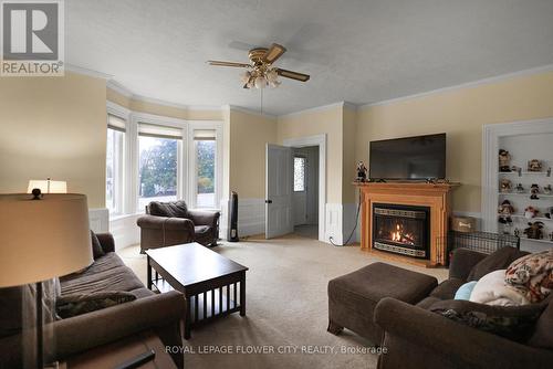 465004 Curries Road, Woodstock, ON - Indoor Photo Showing Living Room With Fireplace