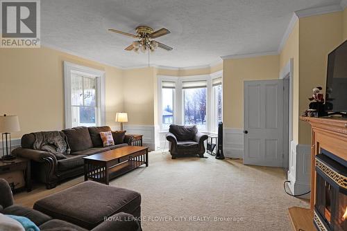 465004 Curries Road, Woodstock, ON - Indoor Photo Showing Living Room With Fireplace