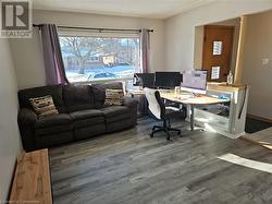 Office area with wood-type flooring - 