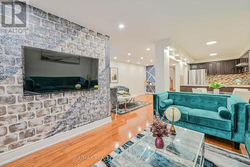 80 Winners Circle, Brampton, ON - Indoor Photo Showing Living Room With Fireplace