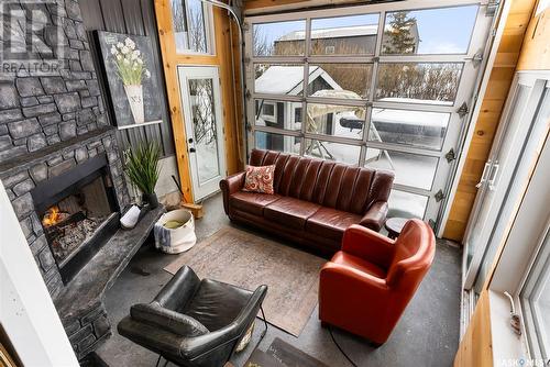 Mcchesney Acreage, Edenwold Rm No. 158, SK - Indoor Photo Showing Living Room With Fireplace