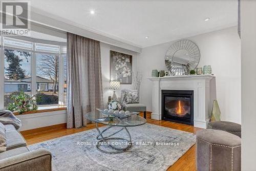 49 Dreyer Drive E, Ajax, ON - Indoor Photo Showing Living Room With Fireplace