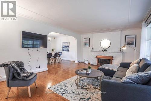 366 Beechgrove Drive, Toronto, ON - Indoor Photo Showing Living Room With Fireplace