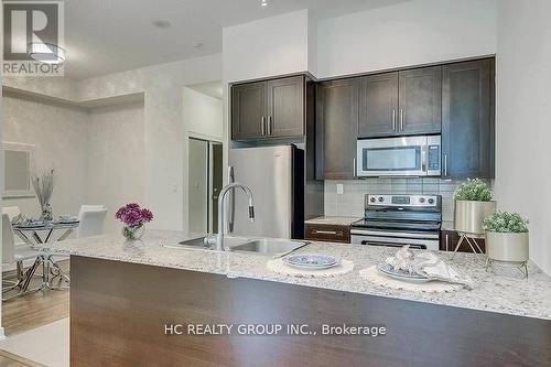 201 - 4065 Brickstone Mews, Mississauga, ON - Indoor Photo Showing Kitchen With Double Sink With Upgraded Kitchen