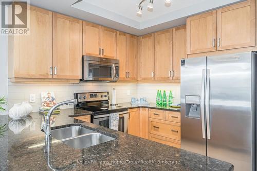 901 - 150 Wellington Street E, Guelph (Central West), ON - Indoor Photo Showing Kitchen With Double Sink