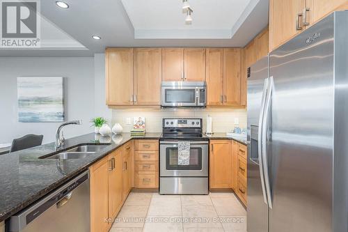 901 - 150 Wellington Street E, Guelph (Central West), ON - Indoor Photo Showing Kitchen With Double Sink