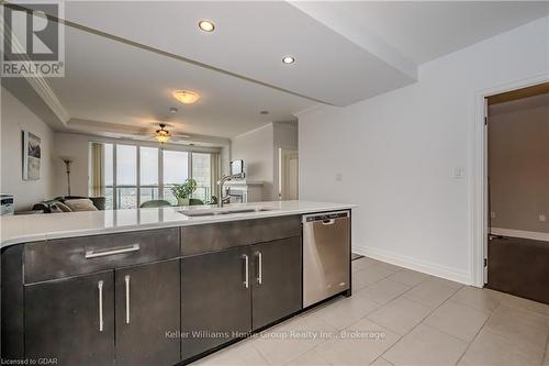 708 - 160 Macdonell Street, Guelph (Central West), ON - Indoor Photo Showing Kitchen With Double Sink