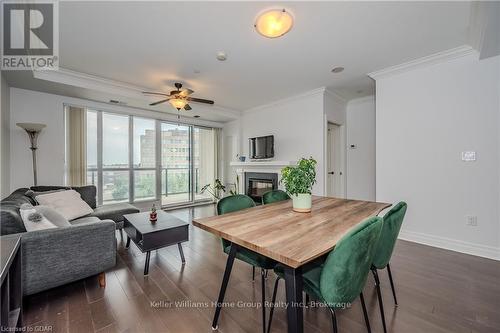 708 - 160 Macdonell Street, Guelph (Central West), ON - Indoor With Fireplace