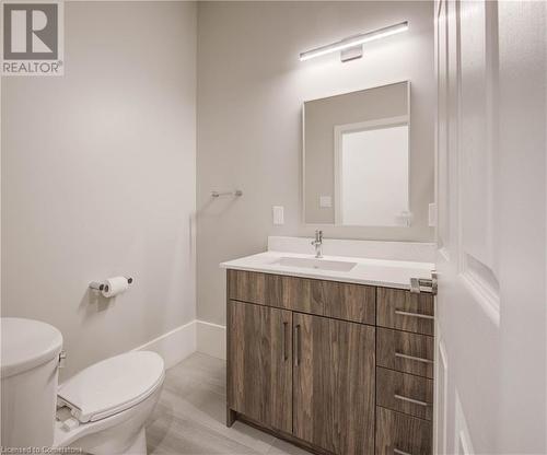 Main 3-piece bathroom with tile floors. - 28 Main Street Unit# 1, Cambridge, ON - Indoor Photo Showing Bathroom