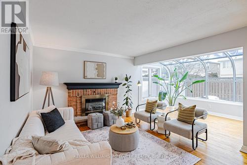 1317 Prestone Drive, Ottawa, ON - Indoor Photo Showing Living Room With Fireplace