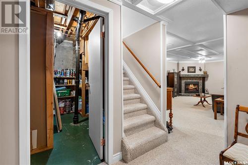 229 Churchill Drive, Saskatoon, SK - Indoor Photo Showing Other Room With Fireplace