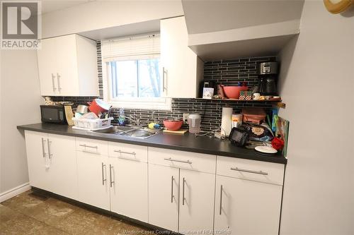 817 Chatham Street East, Windsor, ON - Indoor Photo Showing Kitchen With Double Sink