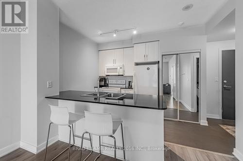 1210 - 4070 Confederation Parkway, Mississauga, ON - Indoor Photo Showing Kitchen With Double Sink