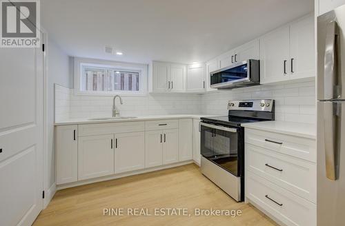 Lower - 107B Waterloo Street, Kitchener, ON - Indoor Photo Showing Kitchen With Stainless Steel Kitchen