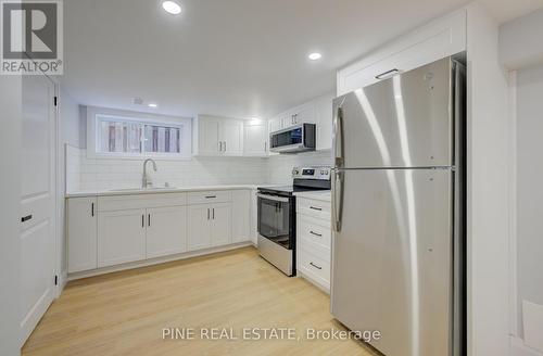 Lower - 107B Waterloo Street, Kitchener, ON - Indoor Photo Showing Kitchen With Stainless Steel Kitchen