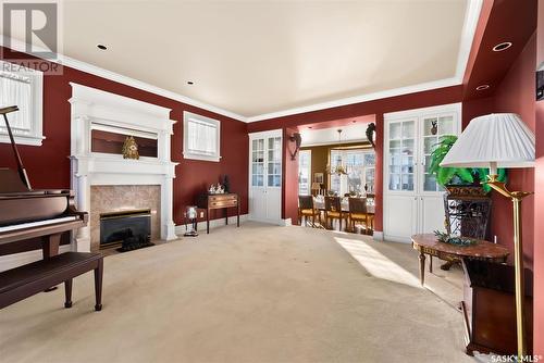 3658 Selinger Crescent, Regina, SK - Indoor With Fireplace