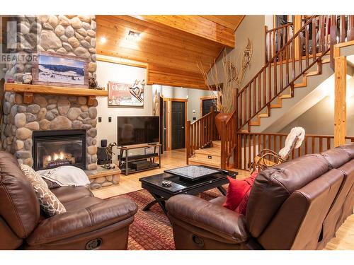 1850 Campbell Road, Golden, BC - Indoor Photo Showing Living Room With Fireplace