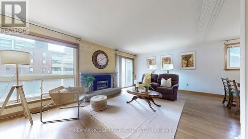 17 Clayland Drive, Toronto, ON - Indoor Photo Showing Living Room With Fireplace