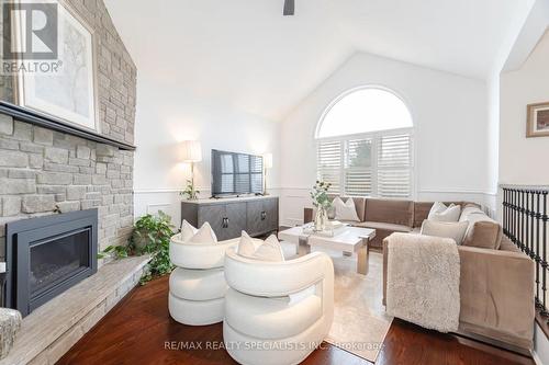 41 Matson Drive, Caledon, ON - Indoor Photo Showing Living Room With Fireplace