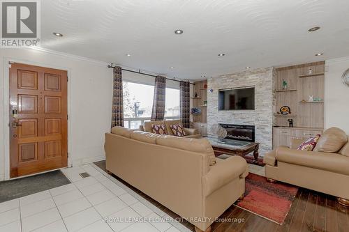 2 Alexandria Crescent, Brampton, ON - Indoor Photo Showing Living Room With Fireplace