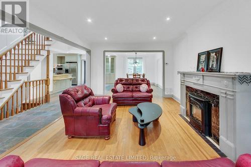 12 Nina Street, Toronto, ON - Indoor Photo Showing Living Room With Fireplace