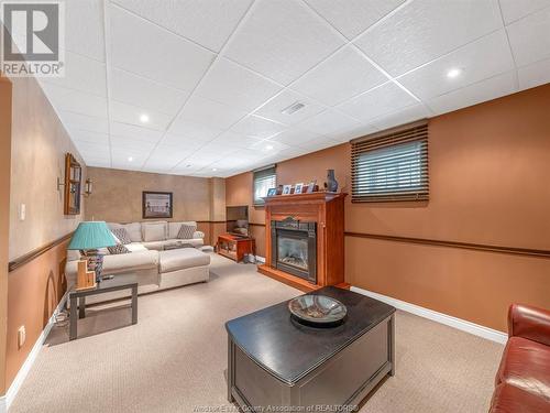 1562 Lee Road, Ruthven, ON - Indoor With Fireplace