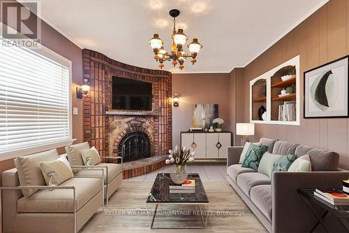 A - 576 Alliance Avenue, Toronto, ON - Indoor Photo Showing Living Room With Fireplace