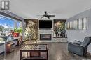 201 Hudson Avenue, Fort Qu'Appelle, SK  - Indoor Photo Showing Living Room With Fireplace 